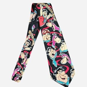 👔 Vintage Flintstones Cartoon Tie 🦴 Retro Fun Accessory
